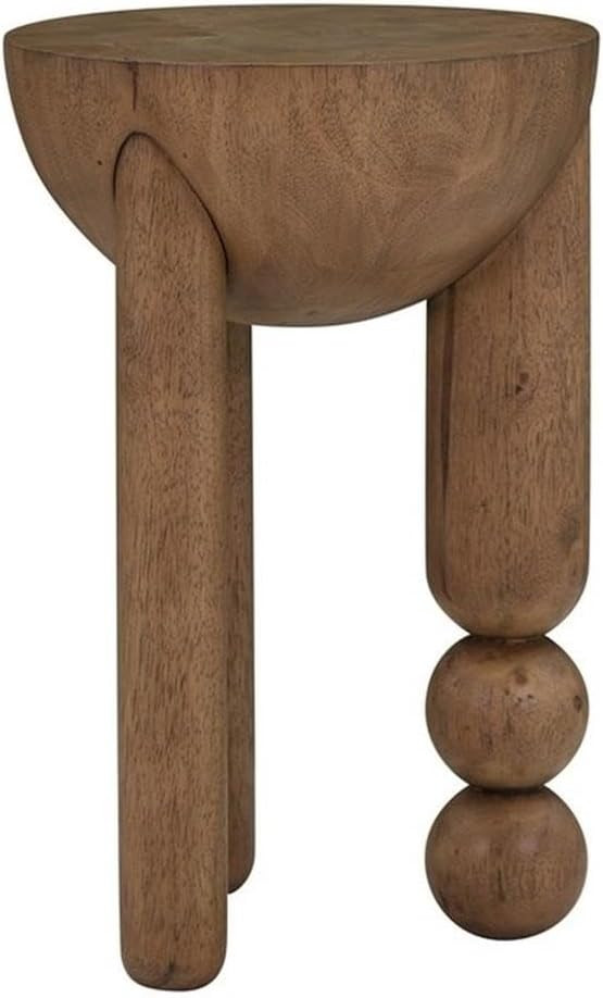 Tov Furniture Morse Cognac Brown Wood Round Accent Table | Amazon (US)