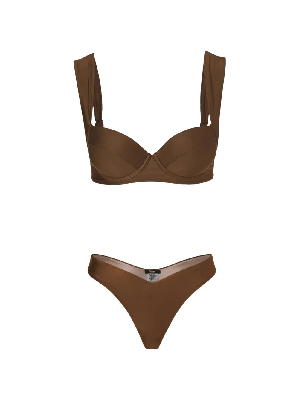 Noire Swimwear Ava Ivy underwire bikini - Brown | Farfetch Global