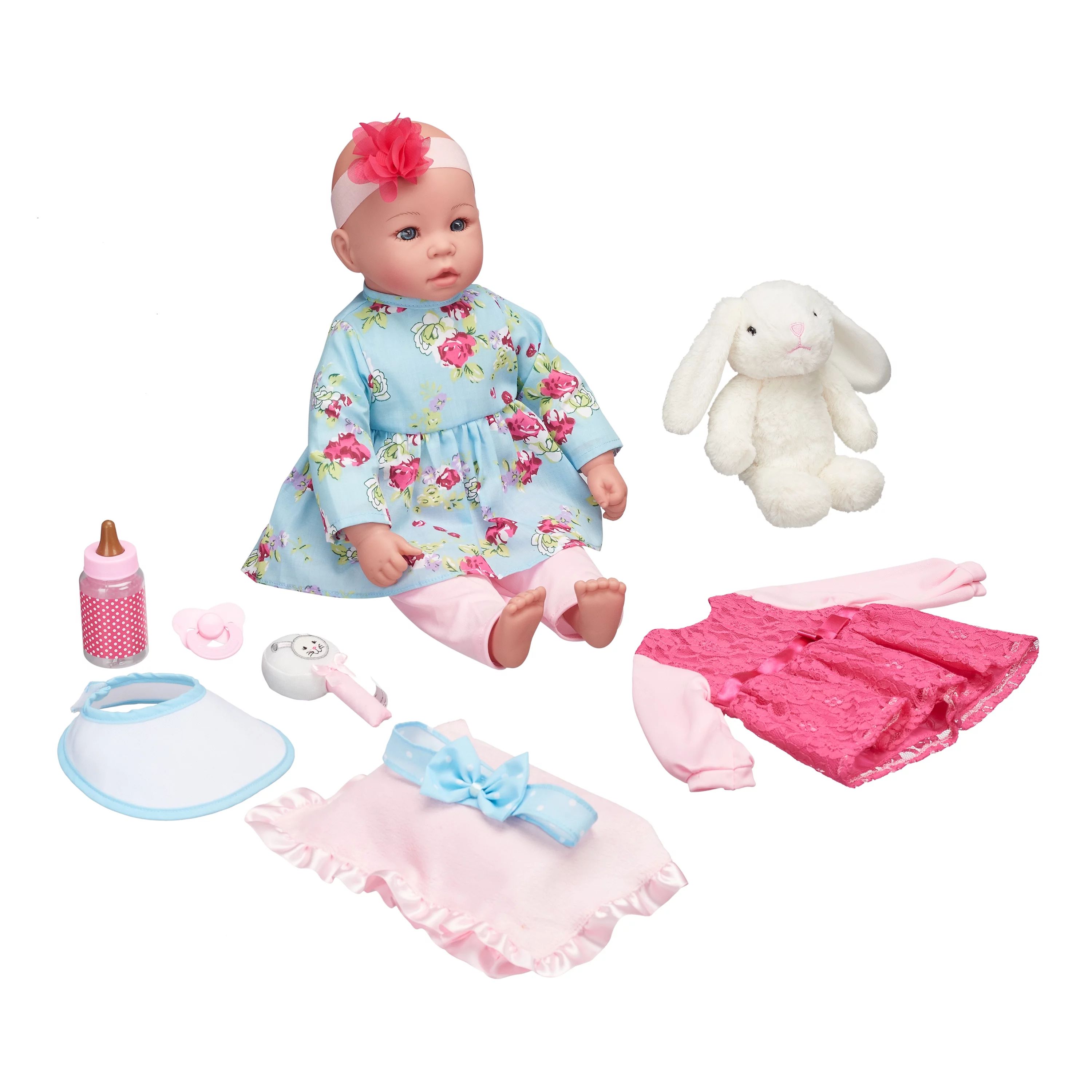 My Sweet Love 18" Doll and Accessories Set with Plush Bunny - Walmart.com | Walmart (US)