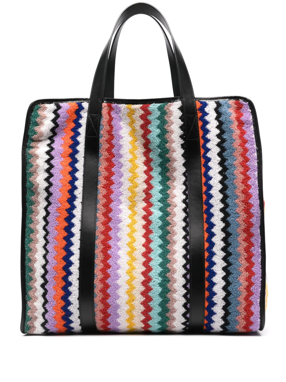 Missoni  Zigzag Cotton Tote Bag | Purple | FARFETCH | Farfetch Global