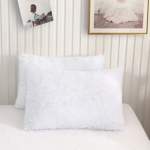 XeGe Faux Fur Throw Pillow Cases Plush Shaggy Ultra Soft Pillow Cover Fluffy Crystal Velvet Decor... | Amazon (US)