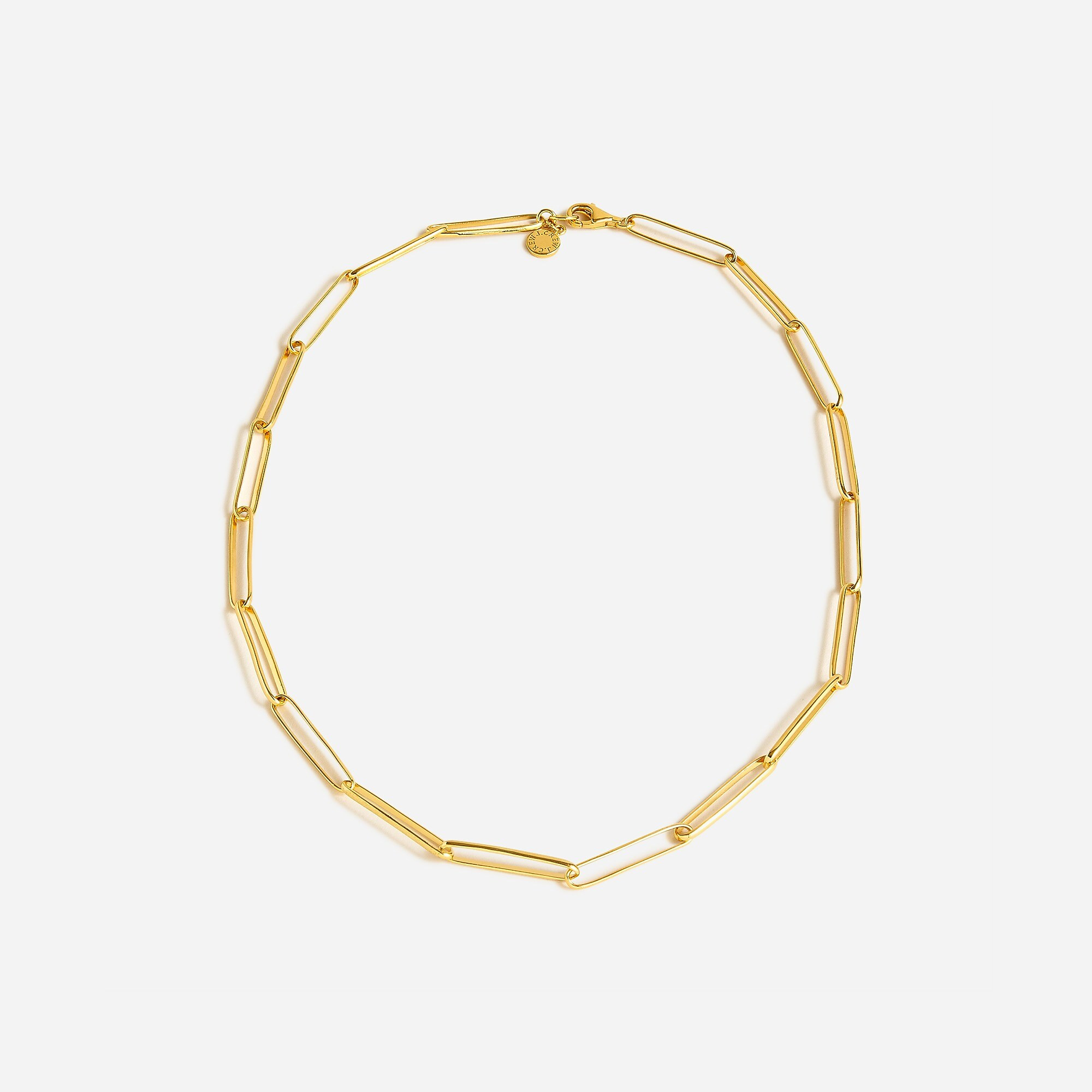 Demi-fine 14k gold-plated short paper clip necklace | J. Crew US