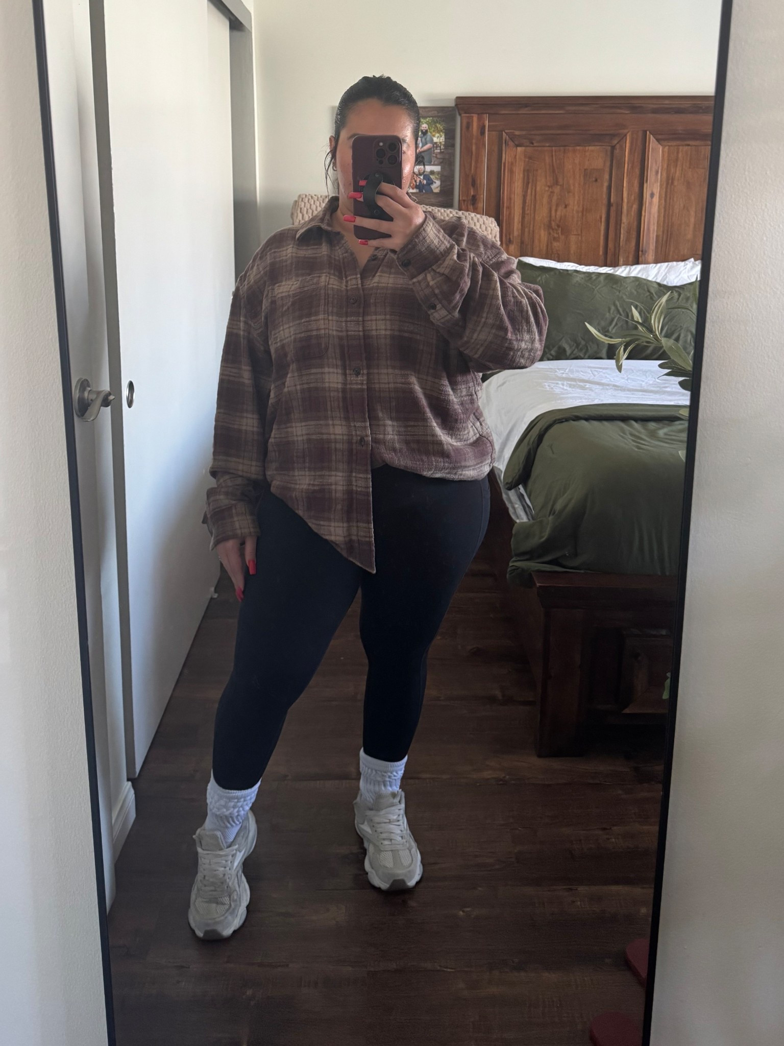 What I wore as a midsize mom and I WFH. Loving the flannels from Abercrombie. They are comfortable and amazing quality. 

Flannel - large / runs big / men’s flannel / super comfy and lightweight but keeps you warm. 
Leggings - medium / tts/ squat proof / tummy flattering 

Easy outfit 
Casual outfit 
WFH outfit 
Drop off outfit 
Airport outfit 
Midsize outfit 
Midsize fashion 
Abercrombie 
A&f
Flannel 
Winter outfit 

#LTKootd #LTKTravel #LTKMidsize