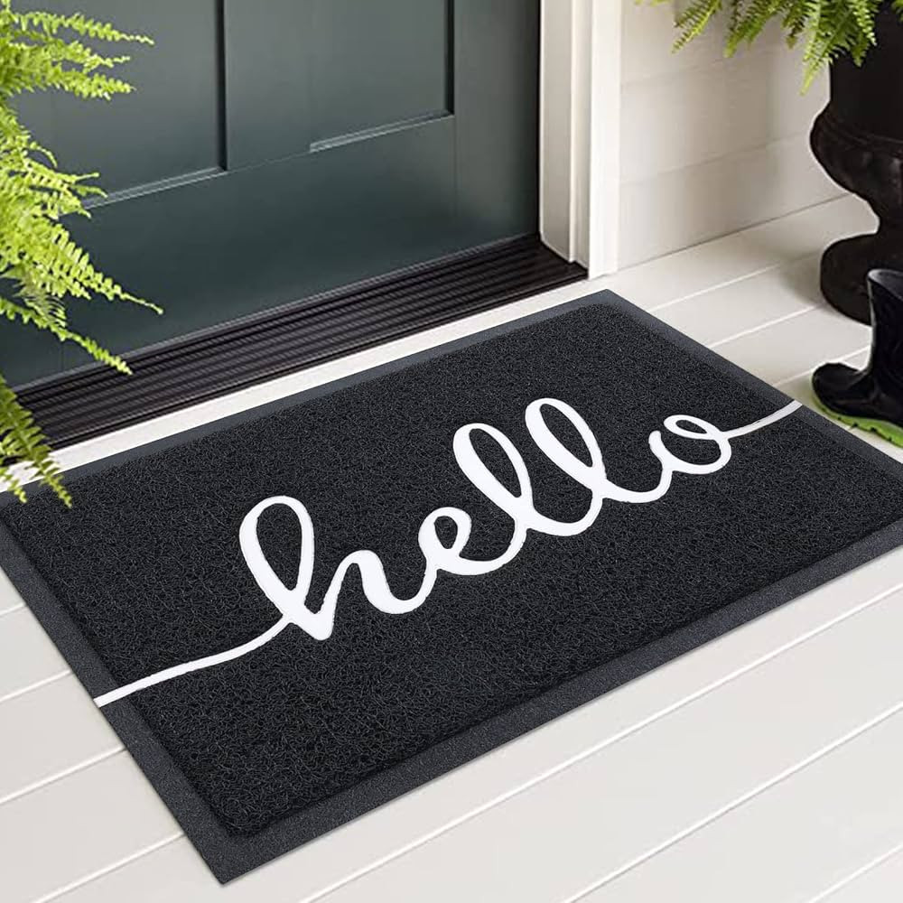 Colorxy “Hello” Door Mat, Dirt Trapper Doormats Non-Slip Low Profile Durable Door Mat for Out... | Amazon (CA)