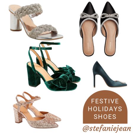 Festive Holiday Shoes
Womens heels | shoes | Christmas outfit | holiday party | velvet | sequins 

#LTKHoliday #LTKSeasonal #LTKshoecrush