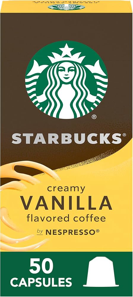 Starbucks by Nespresso Original Line Vanilla Flavored Coffee, 50-count Espresso Pods | Amazon (US)