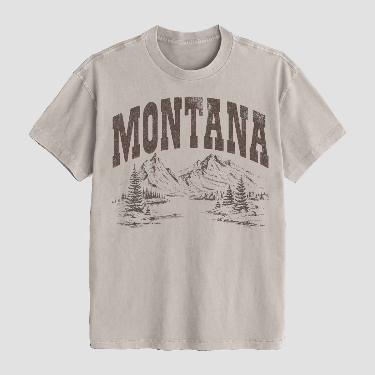 Men's Montana Short Sleeve T-Shirt - Light Brown | Target