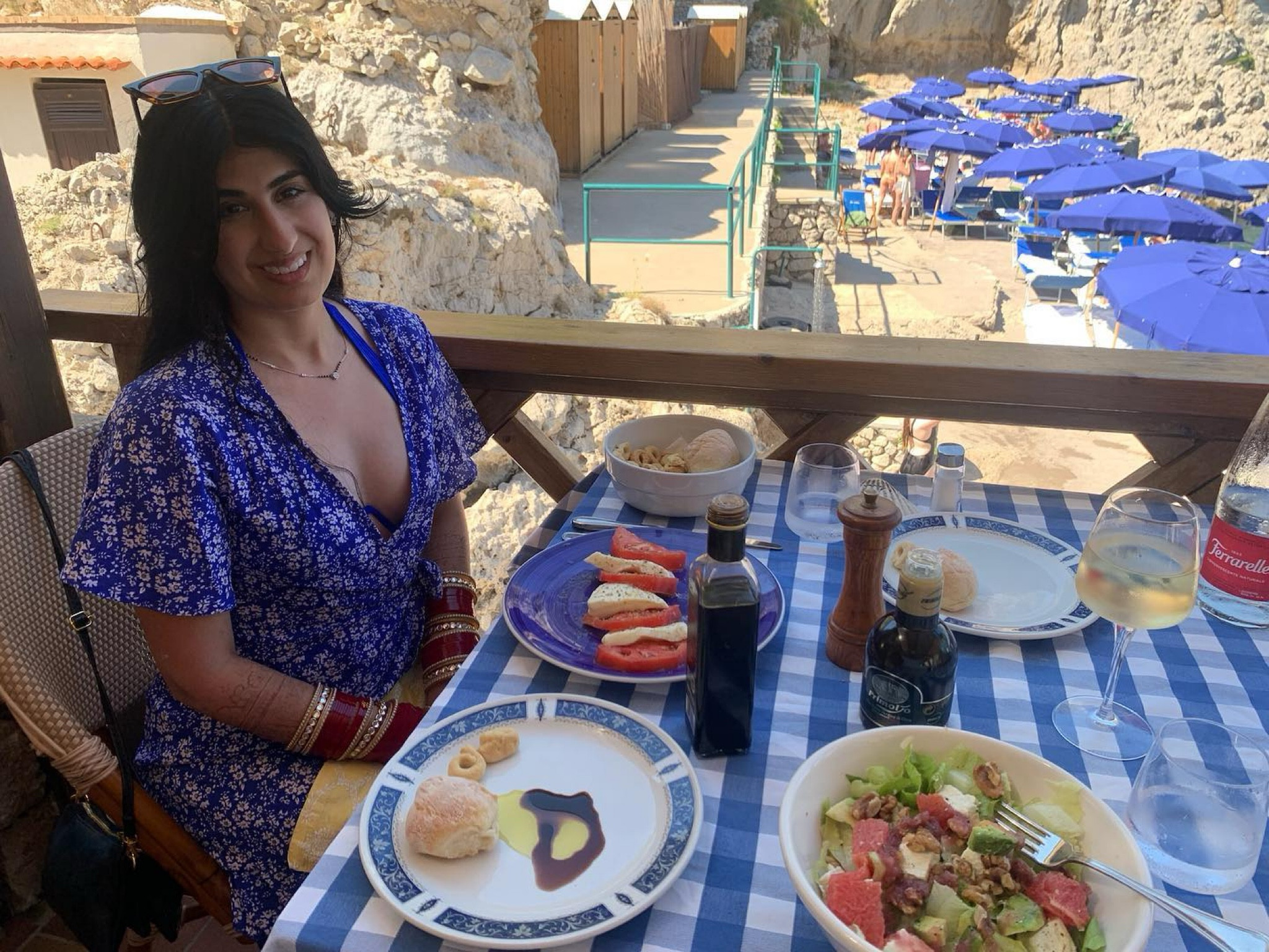 𝕍𝕒𝕔𝕒𝕥𝕚𝕠𝕟 𝕆𝕦𝕥𝕗𝕚𝕥 ♥︎
I love wearing cover up dresses over bathing suits. It makes it wearable off the beach, and yet comfortable to wear in warm weather.

Here is an extra tip:
Traveling can help you decompress and help you learn about new cultures and foods. I had limited travel experiences due to my schedule, but I highly recommend it to others, as all the experiences I have had have been spectacular.

Outfit: SheIn
Sunglasses: Amazon
Jewelry: Etsy, Amazon, Macy’s
Make-up: Neutrogena

Tip when traveling: create a travel bag for toiletries, so you can always get up and go.

.
.
.
.
.
.
.
#traveling #travel #travelblog #travelphotography #travelblogger #travelgram #travelersnotebook #travels #travelsitaly #explorepage #shein #amazonfinds #amazon #amazonfashion #amazonmusthaves #macys #sheingoodfinds #sheinoutfits #neutrogena #neutrogenapartner #honeymoon #honeymooners #honeymooner #honeymoondestination #honeymoontrip #honeymooning #fashion #lifestyle #creator #nycblogger

#LTKTravel #LTKFindsUnder50 #LTKSwim