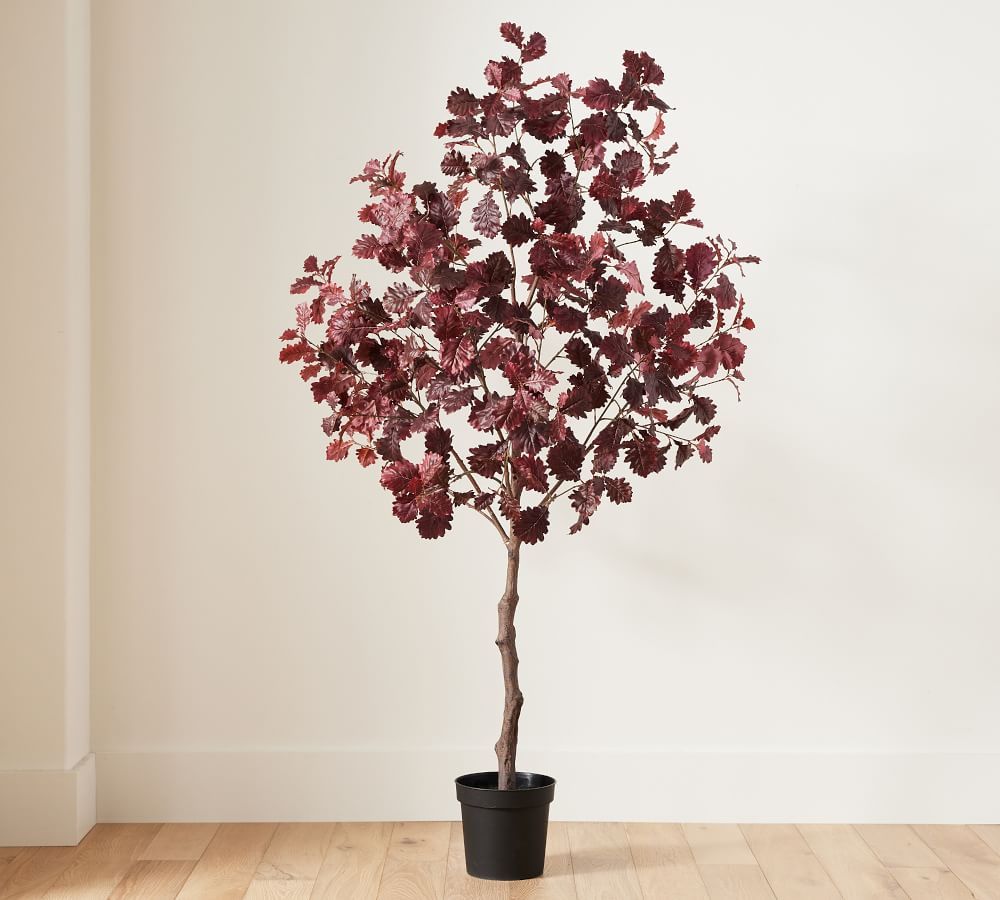 Faux Burgundy Oak Tree - 7' | Pottery Barn (US)