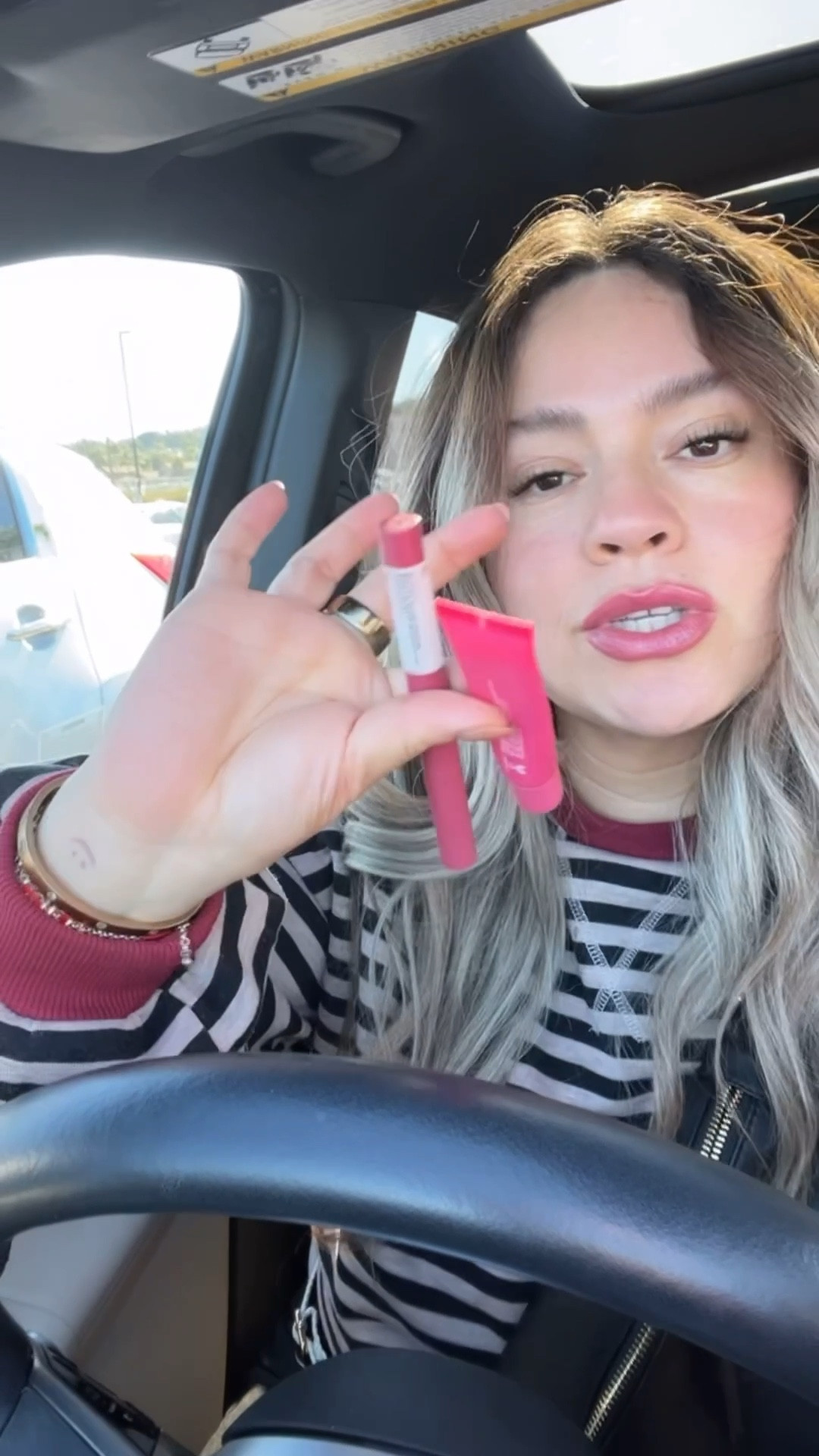 Love this lippie combo, favorite blush. Top size M. 

#LTKBeauty #LTKootd #LTKMidsize