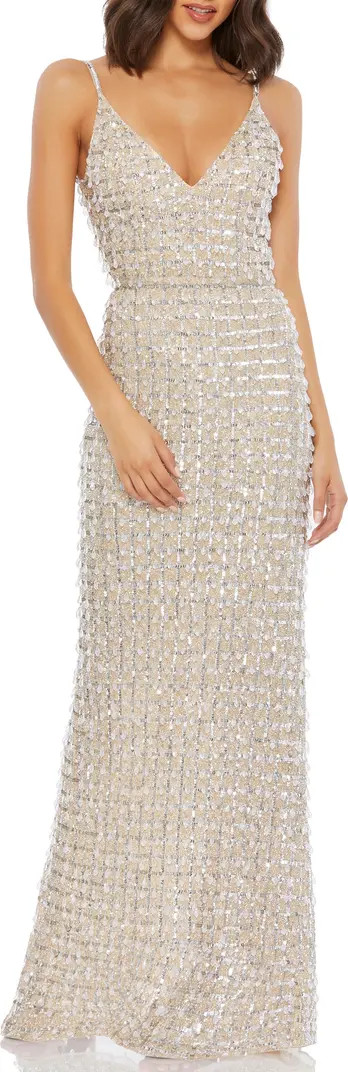 Bead Embellished Column Gown | Nordstrom