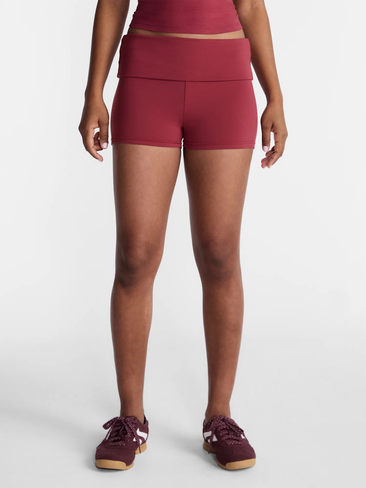 No Boundaries Foldover Shorts, 2.25" Inseam, Women's XXS-XXL | Walmart (US)