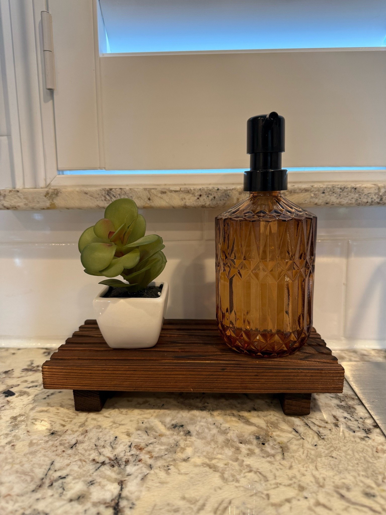 I love this soap dispenser and have several in my home! They’re beautiful! Wood riser and similar cactus plant linked.

#LTKdayinmylife #LTKHome