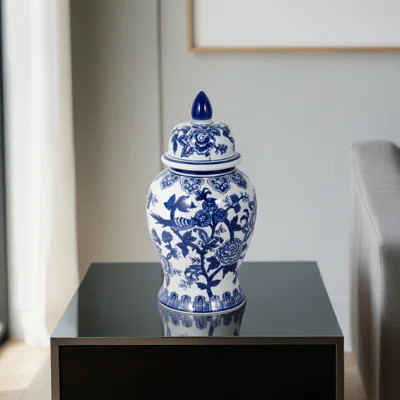 Ceramic Chinoiserie Ginger Jar with Lid | Wayfair North America