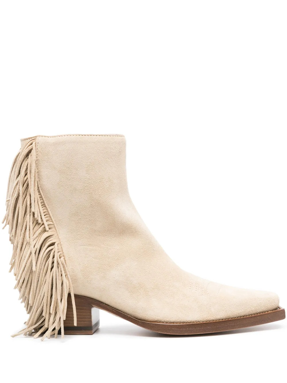 fringed suede ankle boots | Farfetch Global