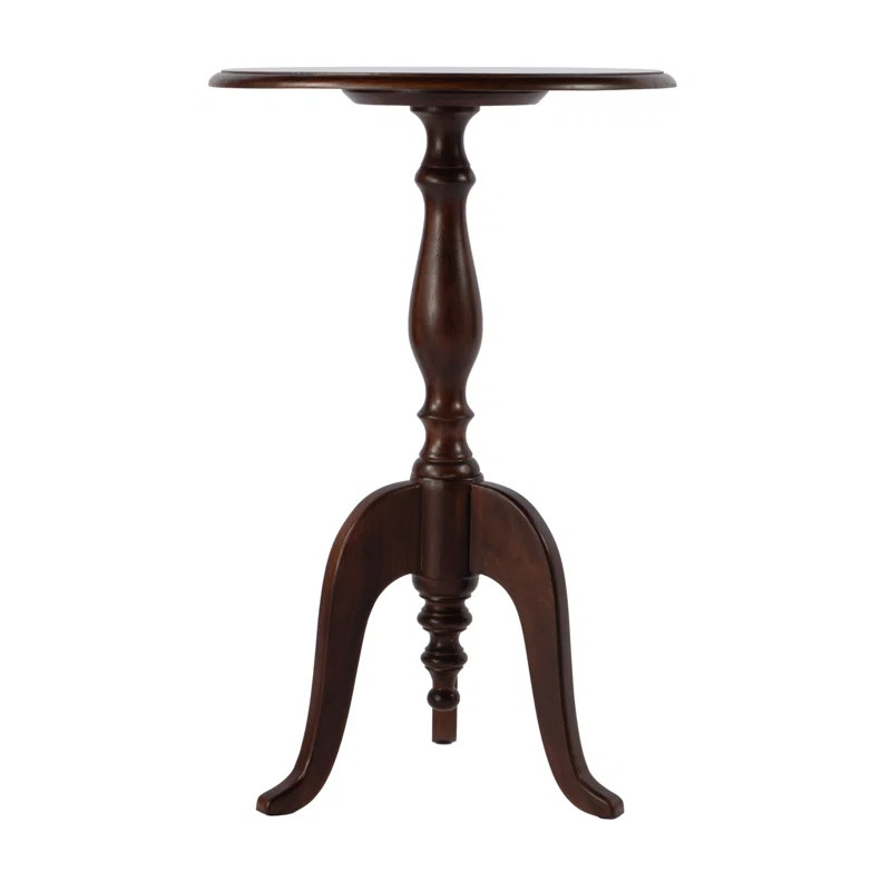 Dumitra 18 in. W Round Wood Pedestal Side Table | Wayfair North America