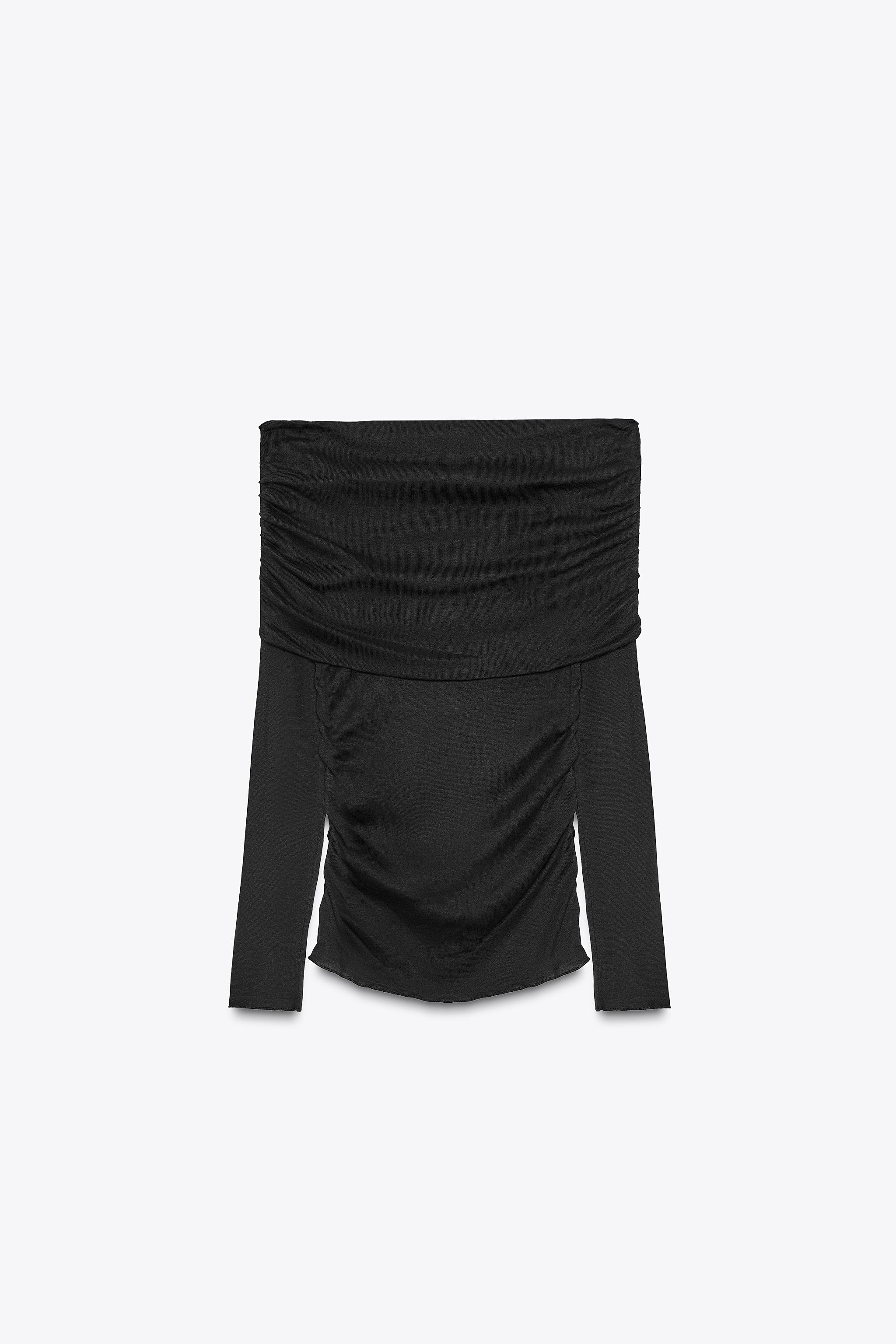 STRAPLESS RUCHED TOP | Zara US