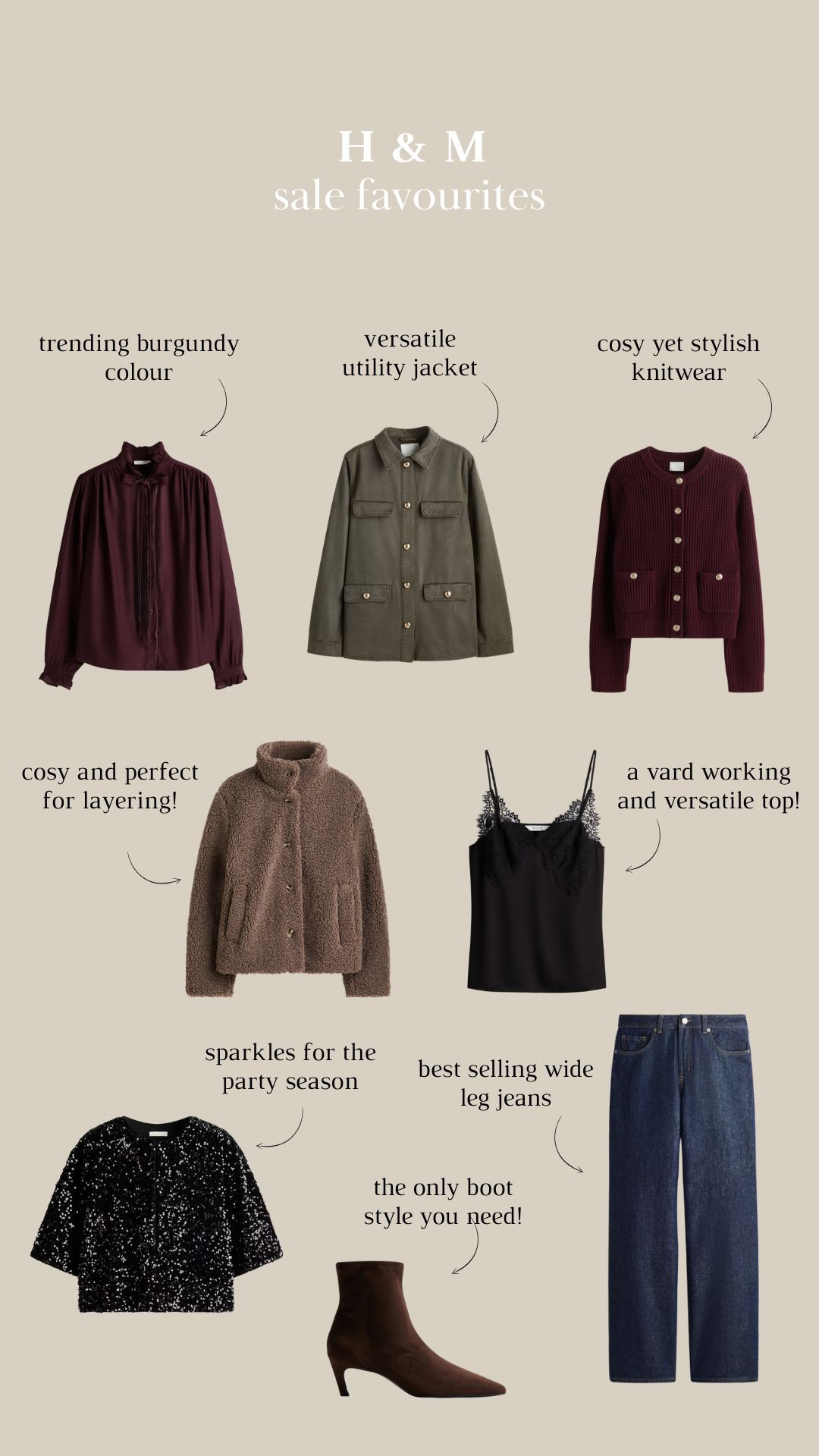 My favourite H&M pieces that are discounted in their Black Friday sale! 
AW25 outfits, party wear, layering, knitwear, sock boots, sequins  

 #LTKCyberWeek #LTKuk #LTKstyletip