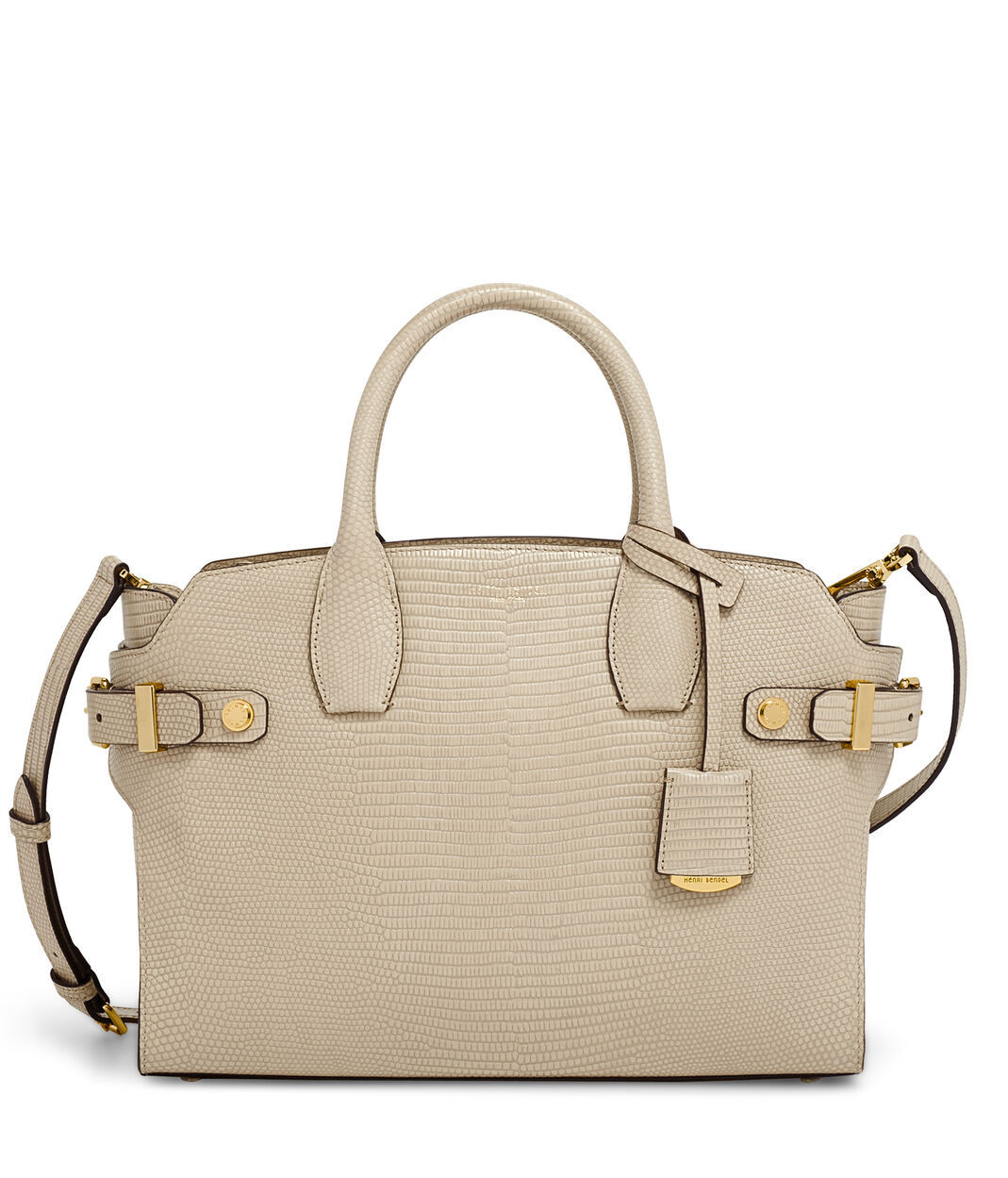 Carlyle Embossed Lizard Satchel | Henri Bendel