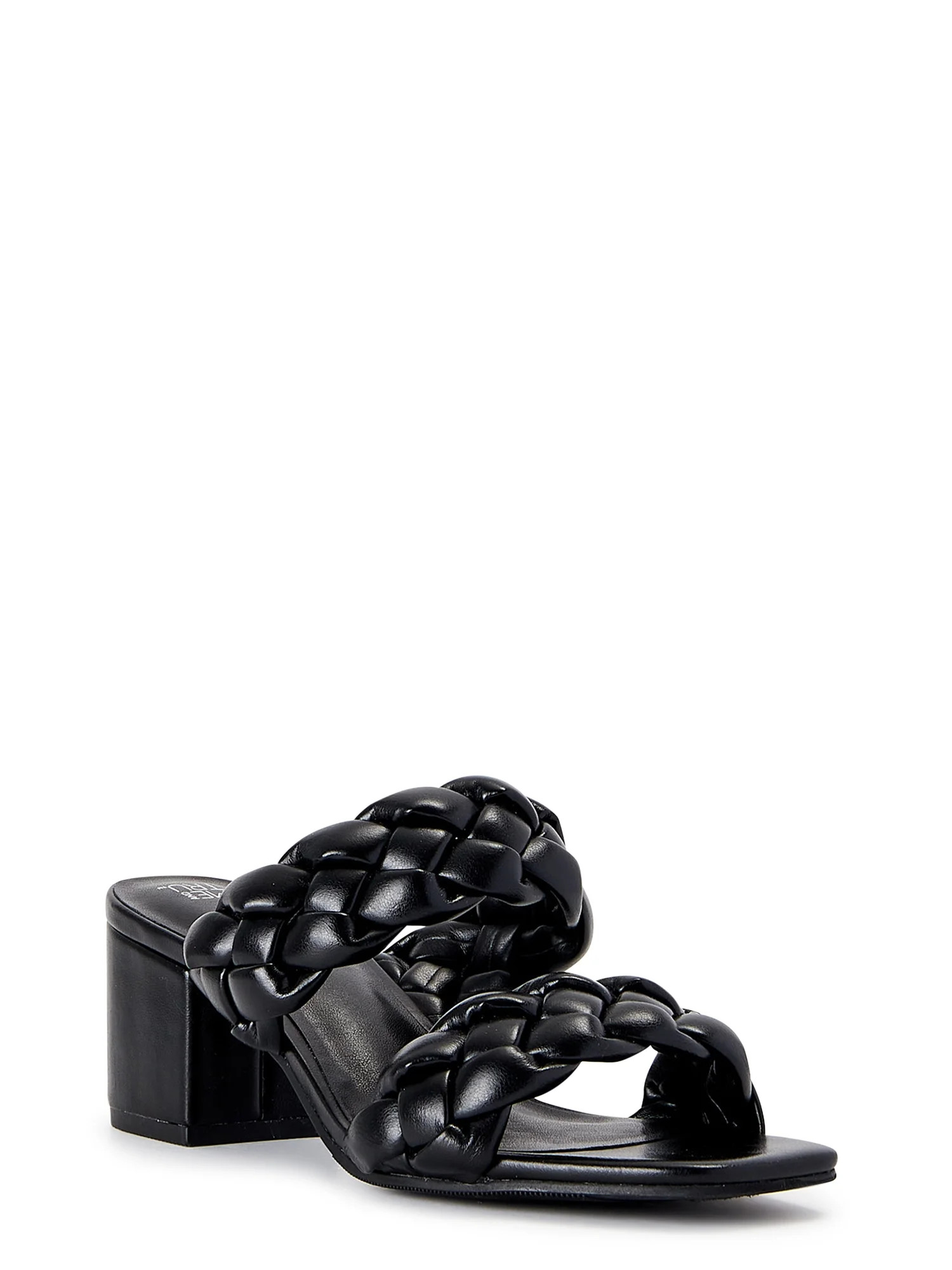 Time and Tru Women’s Braided Heel Sandals - Walmart.com | Walmart (US)