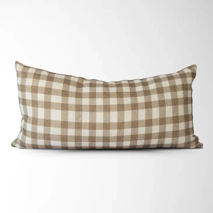 Brea Vintage Handmade Gingham Pillow Cover | Ada + East