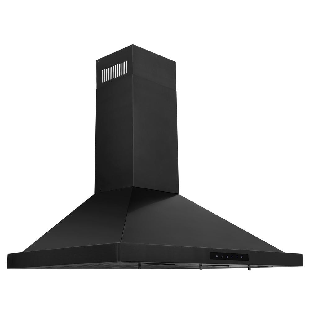 ZLINE Kitchen and Bath ZLINE 36 in. Wall Mount Range Hood in Black Stainless Steel (BSKBN-36) | The Home Depot