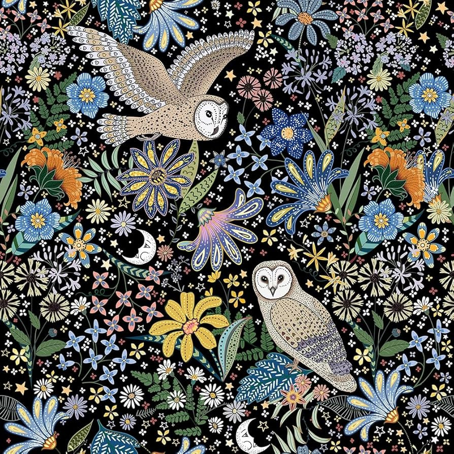 18"x236" Colorful Flower Owls Bird Daisy Peel and Stick Self Adhesive Wallpaper Removable Contact... | Amazon (US)