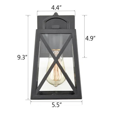 Black Outdoor Wall Sconce Lighting Dusk to Dawn Outdoor Lights 2 Pack | Wayfair North America