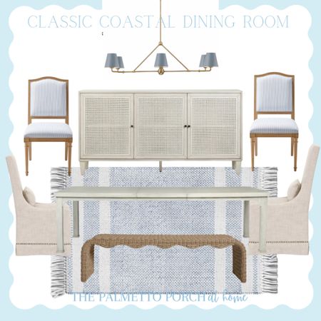 Classic coastal Dining room | white & blues

#LTKhome