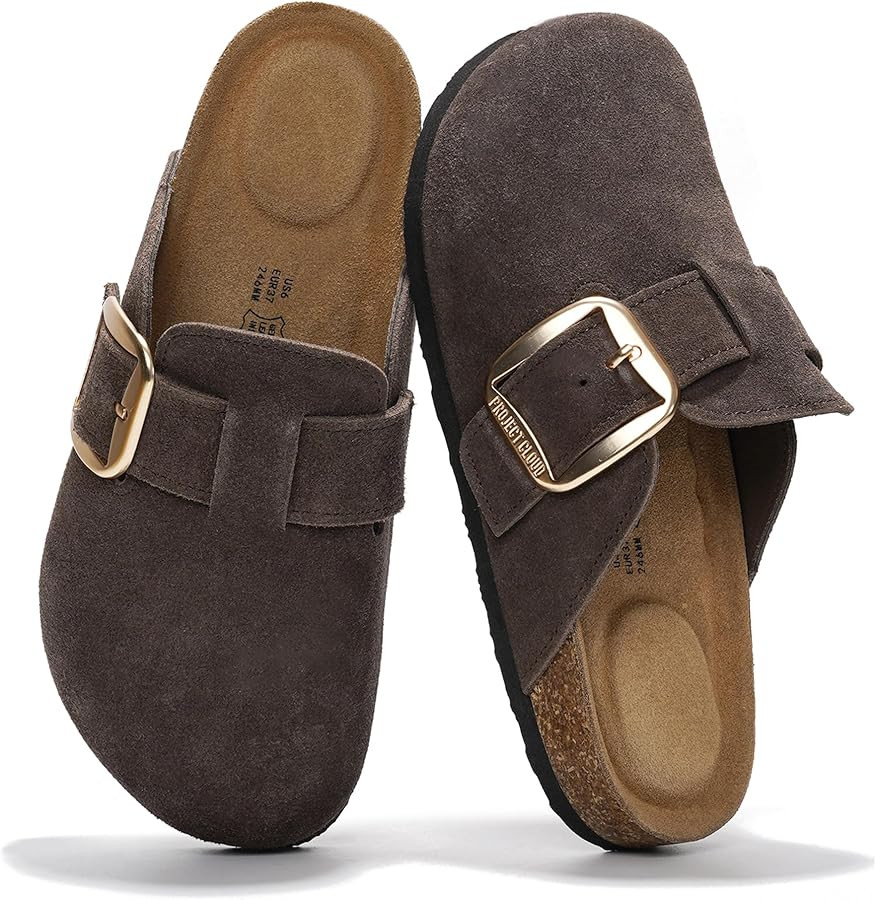 Project Cloud 100% Genuine Leather Clogs for Women Shoes - Memory Foam Insole, Non-Slip & Natural... | Amazon (US)