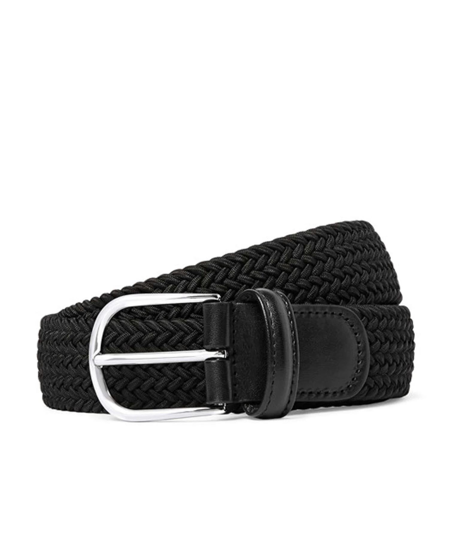 Anderson's Stretch Woven Belt in Black | Todd Snyder
