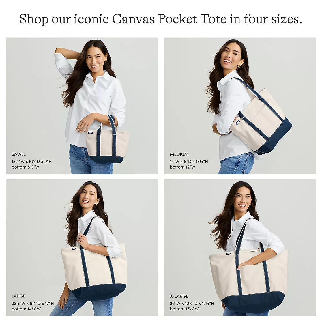 Medium Print 5 Pocket Open Top Canvas Tote Bag | Lands' End (US)