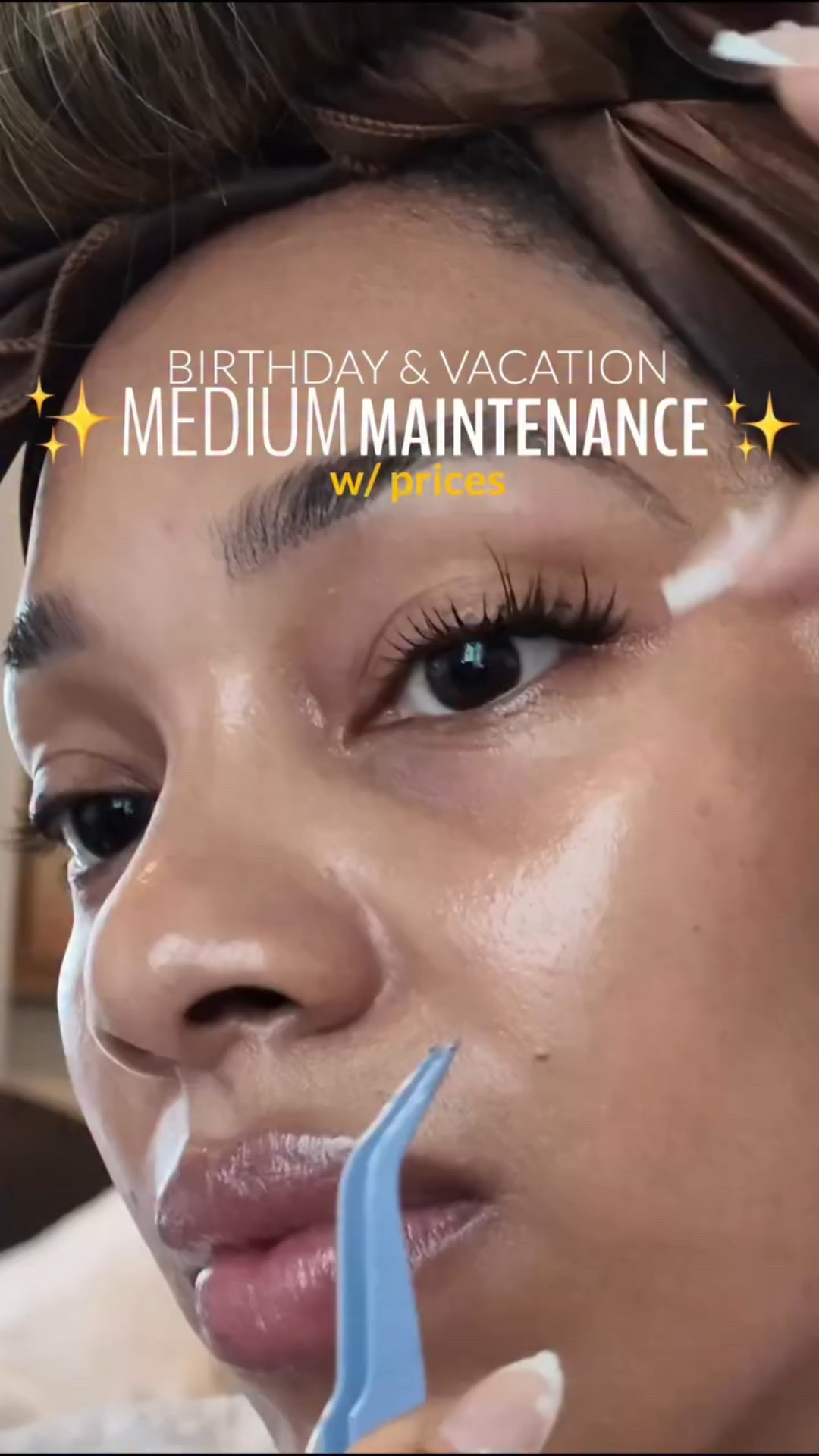 Where are my ✨ medium maintenance ✨girlies? 
I saw @theesperanzamaria do her monthly maintenance and said ah I found my people because while I’ll never be low maintenance, I do love a balance. Is it a libra thing ♎️🤭 medium maintenance for me means DIY what I can, delegating where it matters. 

So Birthday & Vacation prep looked like:
💅🏽 Press-ons, toes, lashes — me (comment SHOP)
💆🏽‍♀️ Gold Infusion Facial — @skinpharm (book w/ @amandavergara_pa & tell them I sent you dog save 20% 🙌🏼)
💇🏽‍♀️ Closure Sew-In — @simplyslayed_ 
💄 Makeup — @glamsquad (this was my first impression of them and I am IMPRESSED)