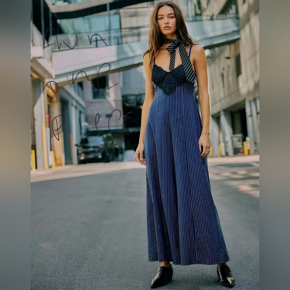 FREE PEOPLE AVA ONE PIECE BLUE COMBO | Poshmark