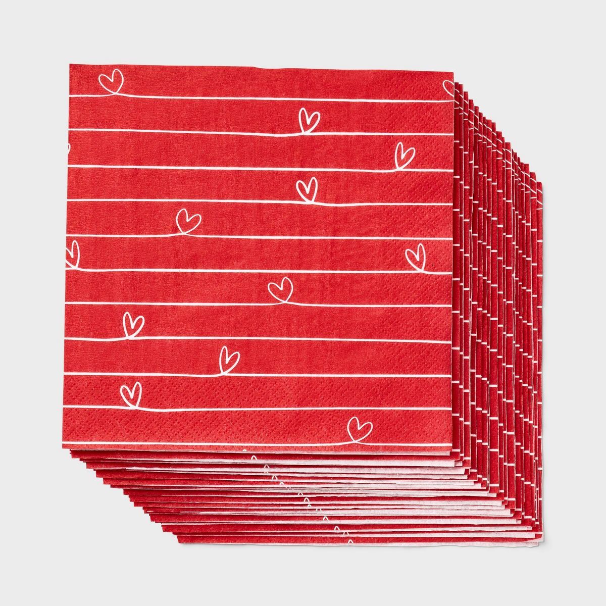 20ct Red Conversation Hearts Lunch Napkins - Spritz™ | Target