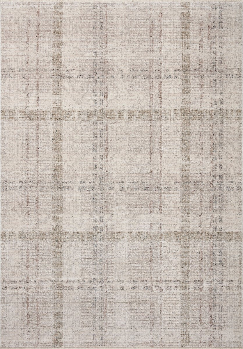 Ember EMB-04 Ivory Plaid Area Rug | Rugs Direct