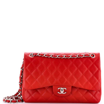 Classic Double Flap Bag Quilted Caviar Jumbo | Rebag