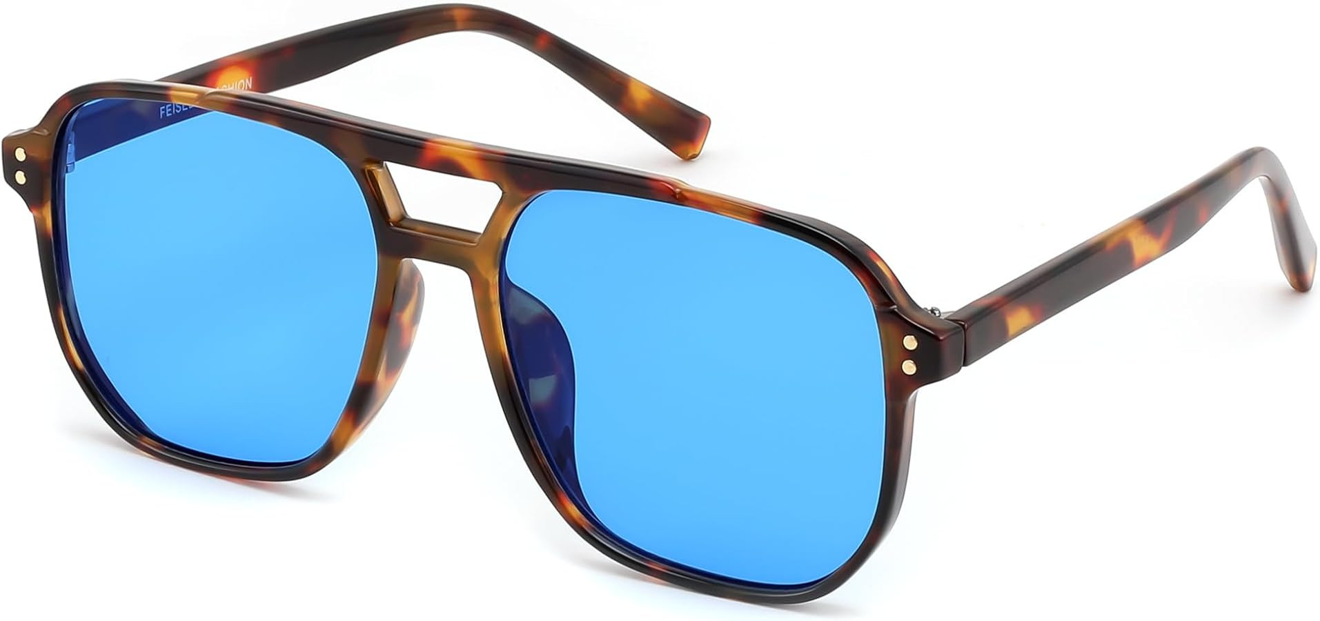 FEISEDY Retro Square Aviator Sunglasses Women Men 70s Vintage Trendy Plastic Frame Sun Glasses B2... | Amazon (US)