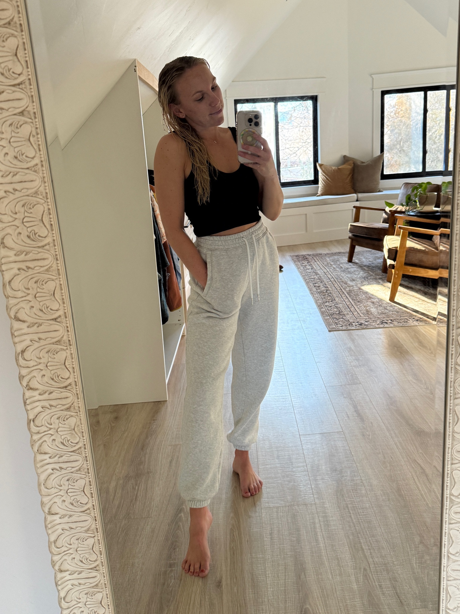 Comfiest sweats EVER! ON SALE for such a good price! Wearing XS. 

#LTKHome #LTKSaleAlert