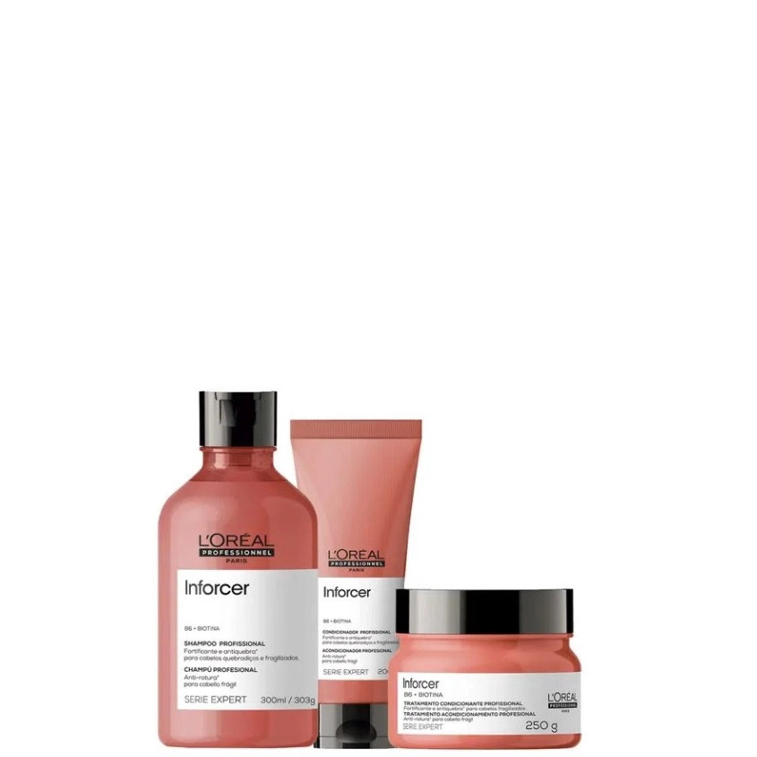 Loreal Inforcer Kit Shampoo 300ml + Condicionador 200ml + Máscara 250g | Americanas (BR)