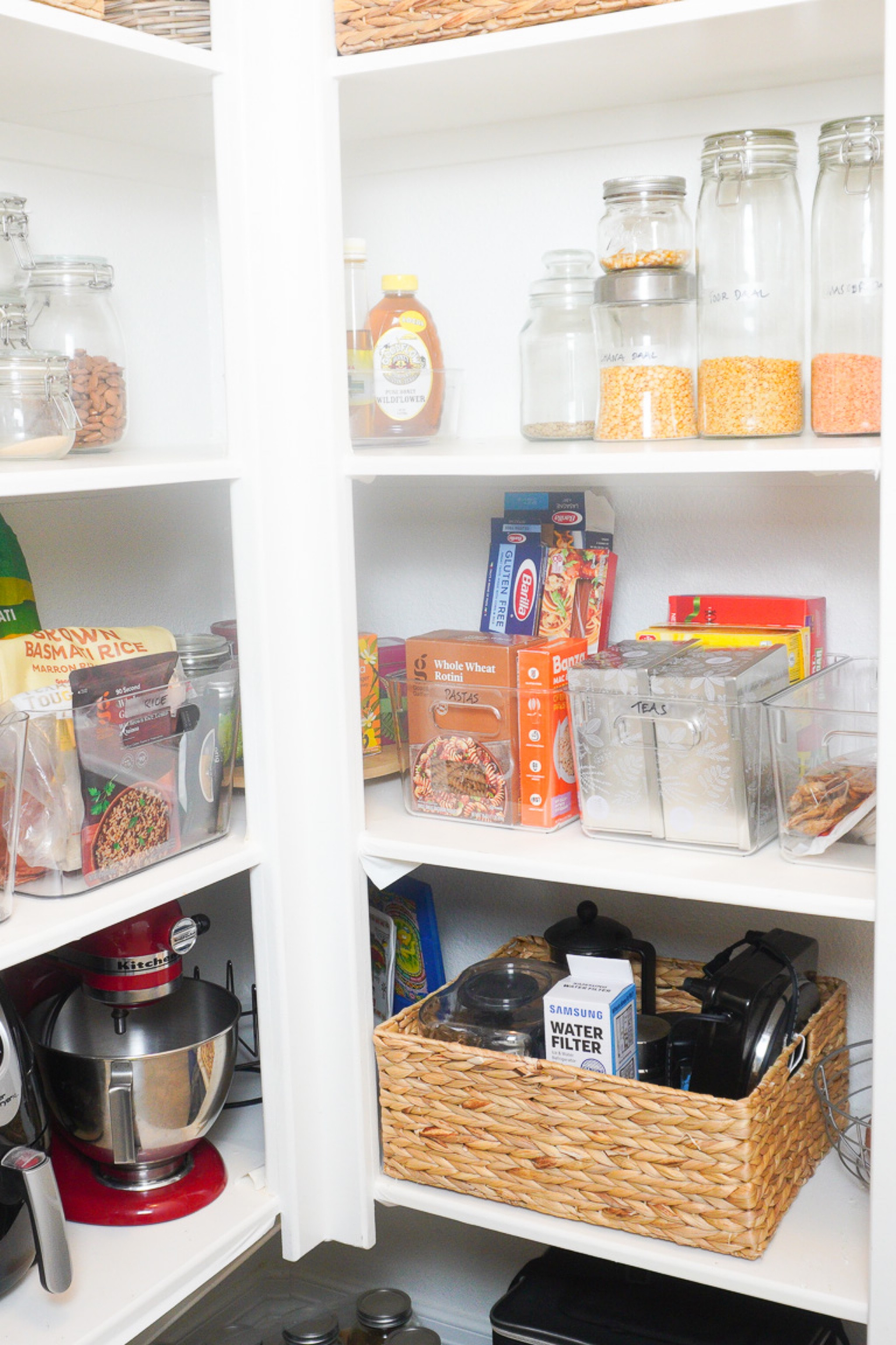 Pantry organization with clear bins 

#LTKhome
