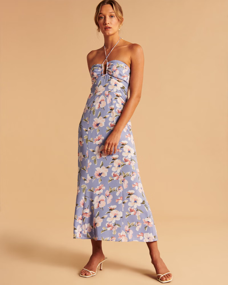 Halter Maxi Dress | Abercrombie & Fitch (US)