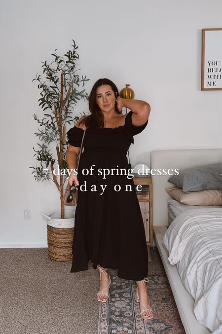 7 days of spring dresses day 1! Midsize, bump friendly and breastfeeding friendly. I’m a size 12 and wearing a LARGE! The strappy sandals are so comfortable! 

#LTKbump #LTKSeasonal #LTKcurves
