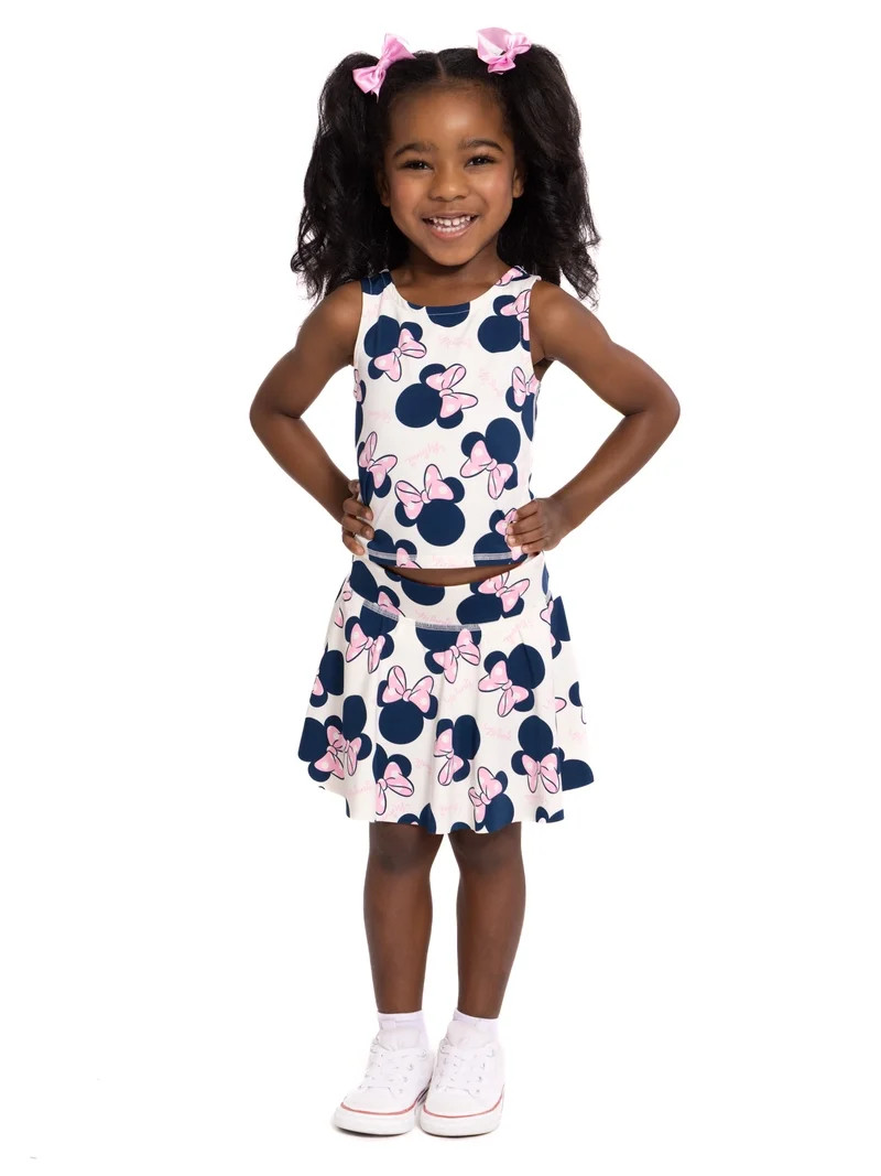 Minnie Mouse Toddler Girls' Active Tank Top and Skort Set, 2-Piece, Sizes 12M-5T | Walmart (US)