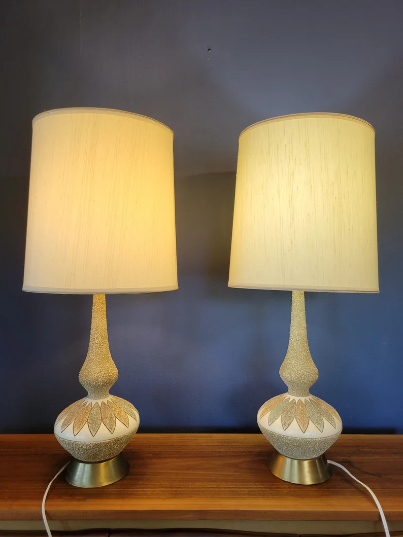 Pair Quartite Mid-Century Table Lamps | Etsy (US)