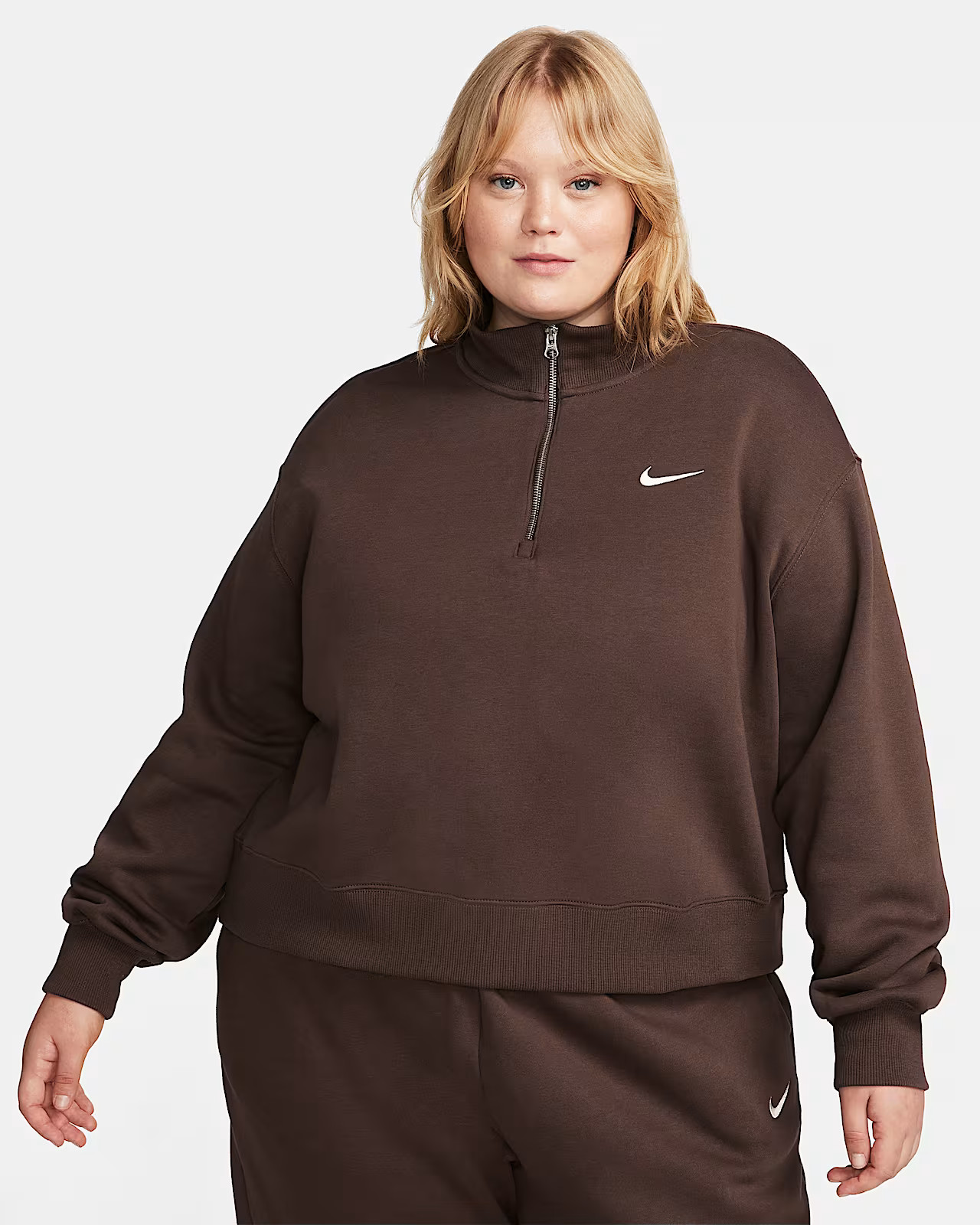 Nike Sportswear Phoenix Fleece Women's 1/2-Zip Cropped Sweatshirt (Plus Size). Nike.com | Nike (US)