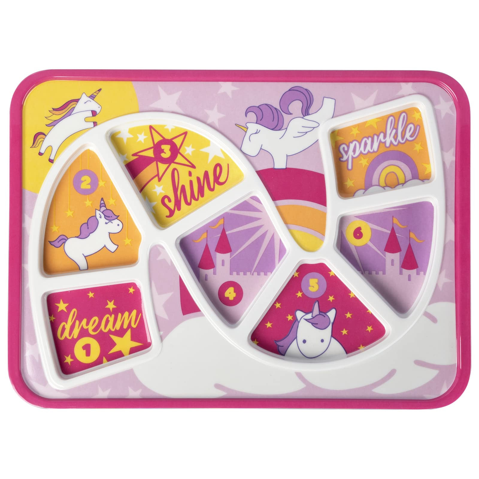 GSM Brands Kids Dinner Plate for Picky Eating Toddlers: Healthy Constructive Fun Meal Time, Divid... | Amazon (US)