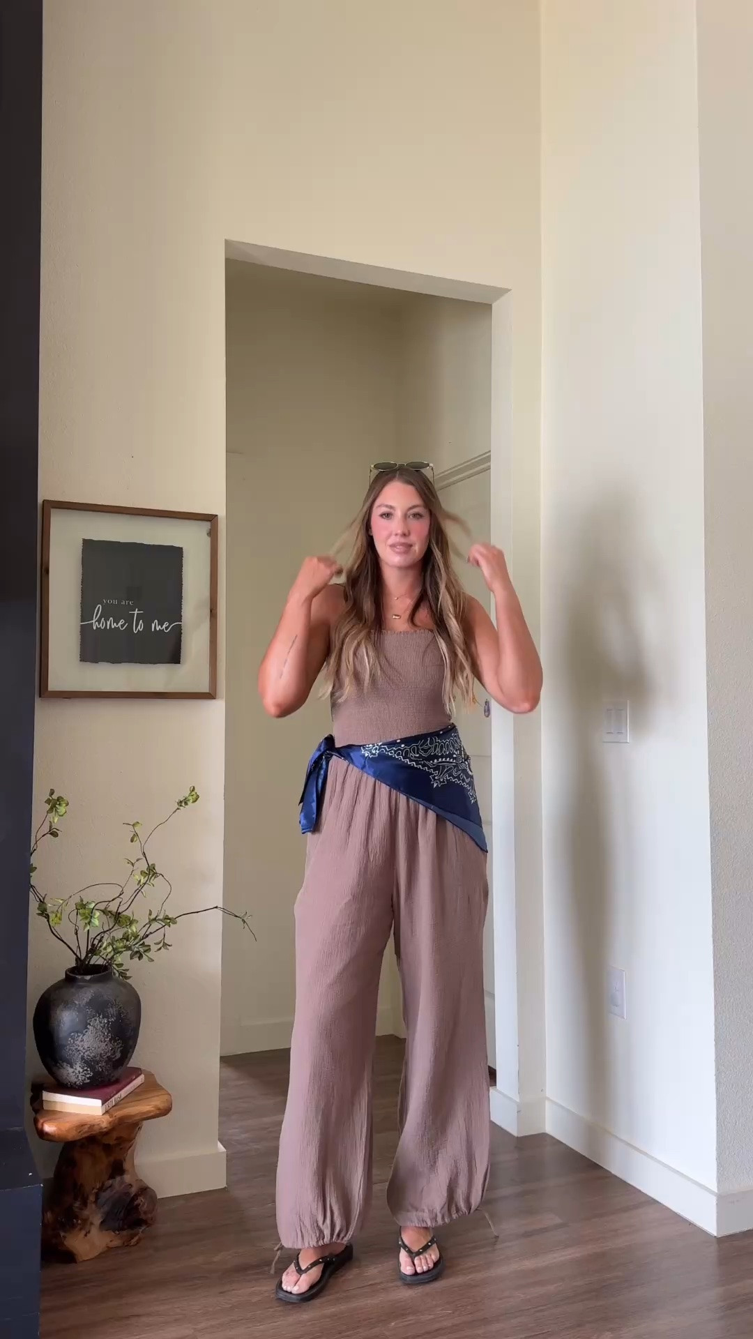 I am 510 wearing a medium tall and the jumpsuit