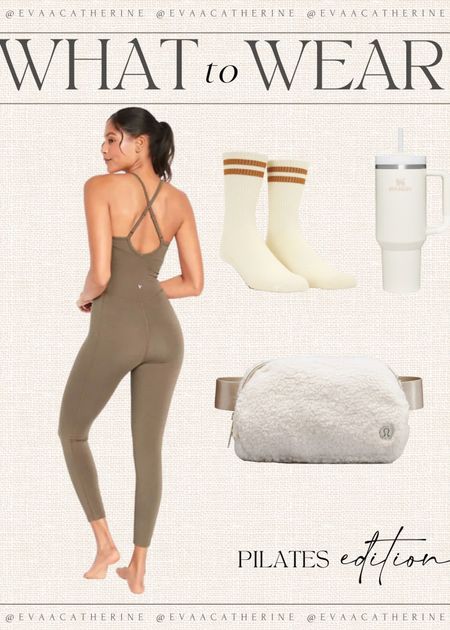 Pilates essentials! I wear these crew socks to class all the time and I'm obsessed. 