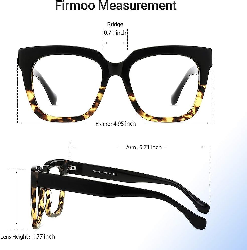 Firmoo Blue Light Blocking Glasses, Oversize Square Computer Eyewear, Anti Eyestrain Anti Glare E... | Amazon (US)